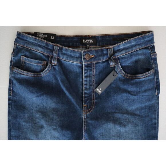 Buffalo David Bitton Women's Sz 32 Blue Faith Mid Rise Skinny Ankle Jeans - Picture 6 of 9